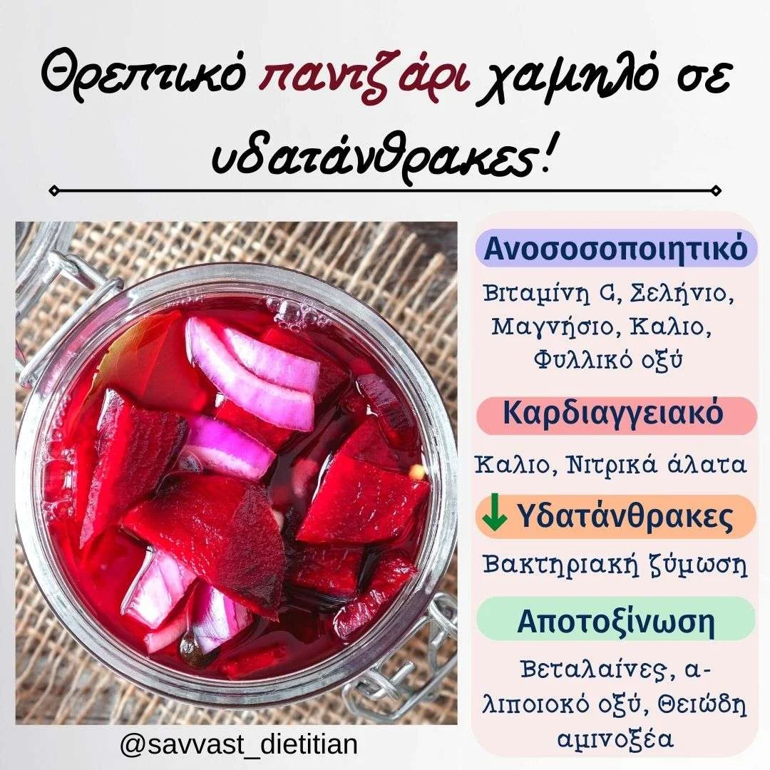 @savvast dietitian παντζάρι ζύμωση