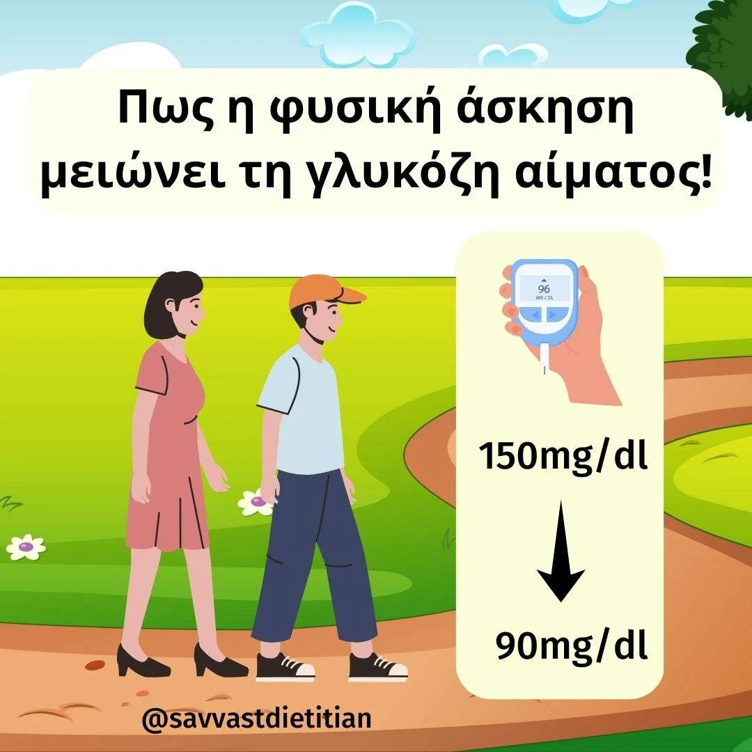 φυσική άσκηση και σάκχαρο αίματος