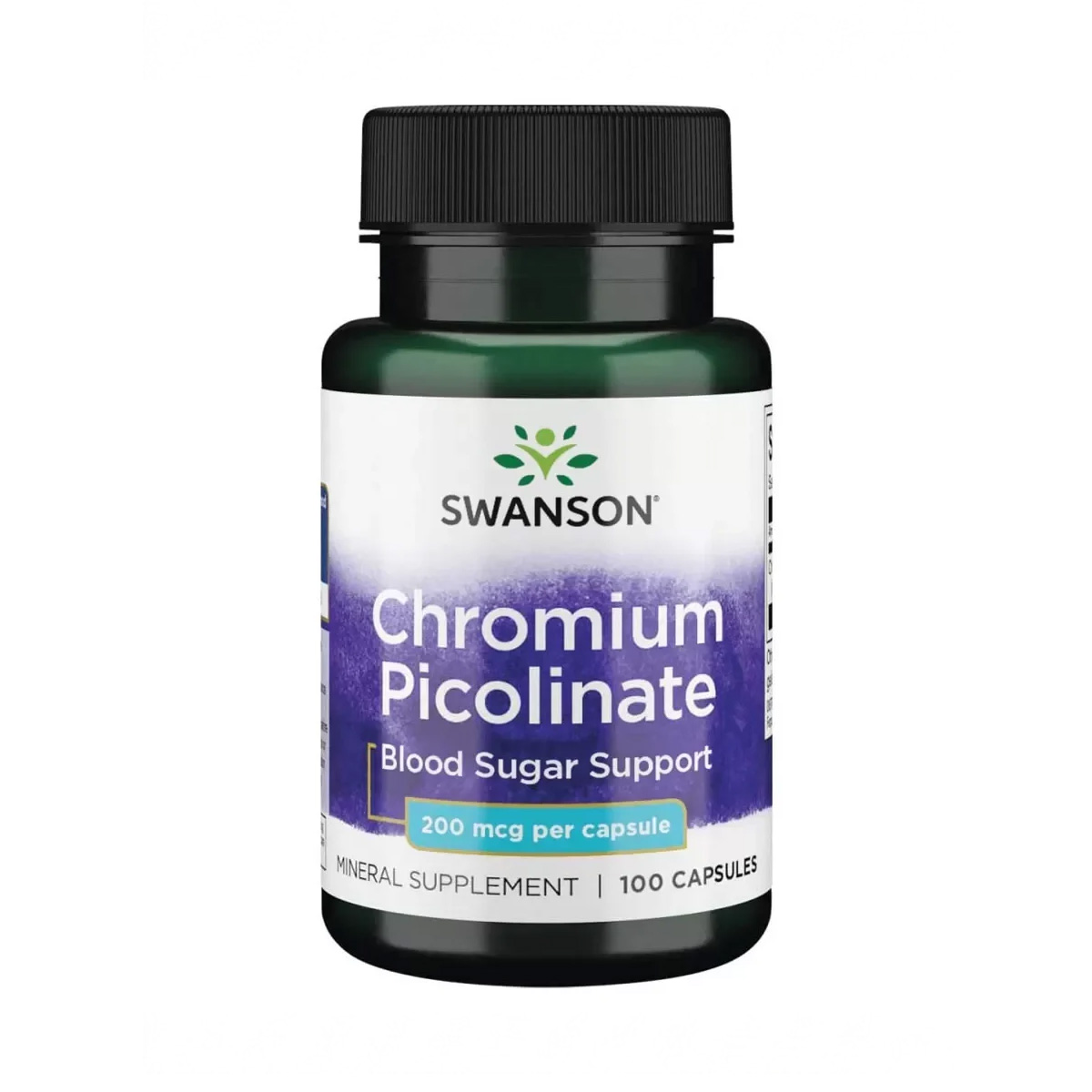 chromium 1200 Swanson Chromium Picolinate Πικολινικό Χρώμιο 200mcg συμπλήρωμα