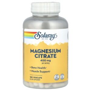 Solaray Κιτρικό Μαγνήσιο 400mg 180 κάψουλες